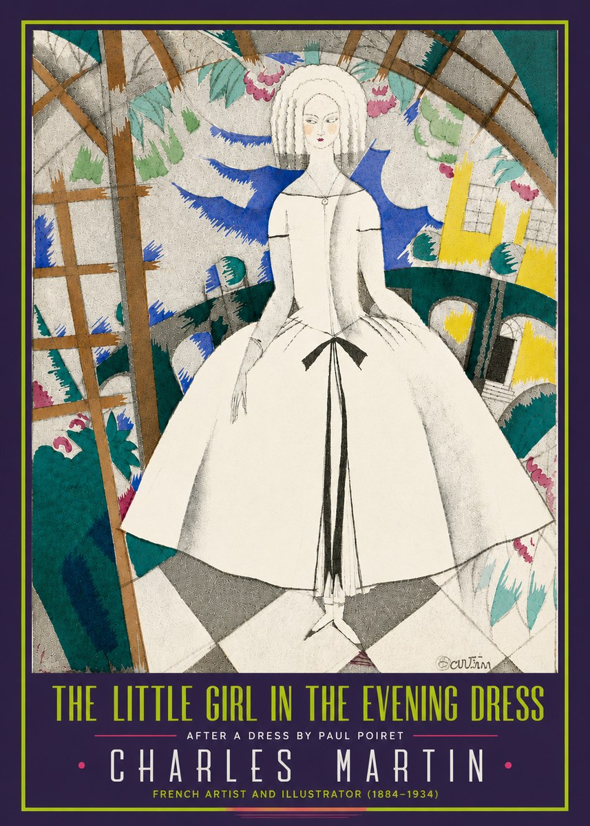 Charles Martin The Little Girl in the Evening Dress No5 - Plakat
