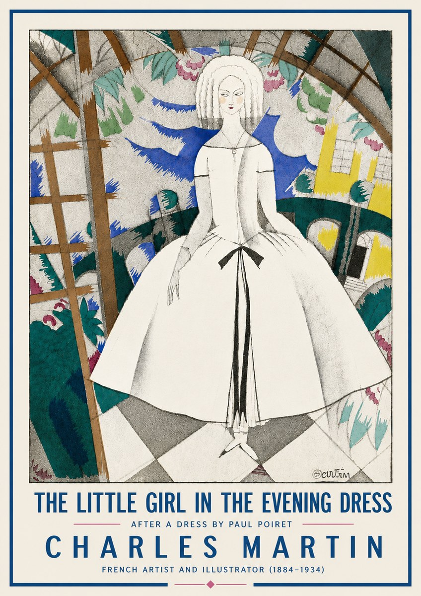 Charles Martin The Little Girl in the Evening Dress No6 - Plakat
