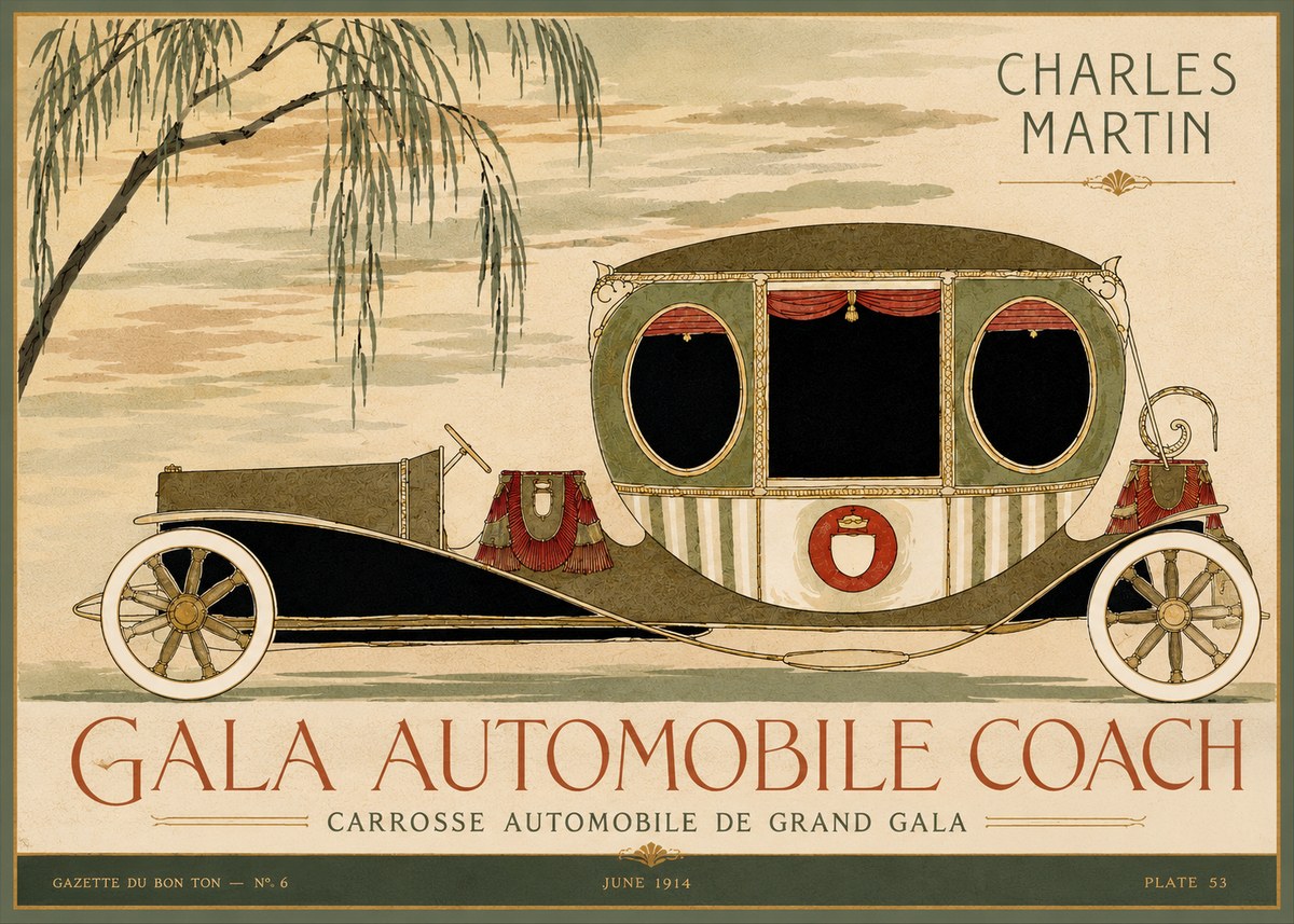Charles Martin Gala Automobile Coach No4 - Plakat