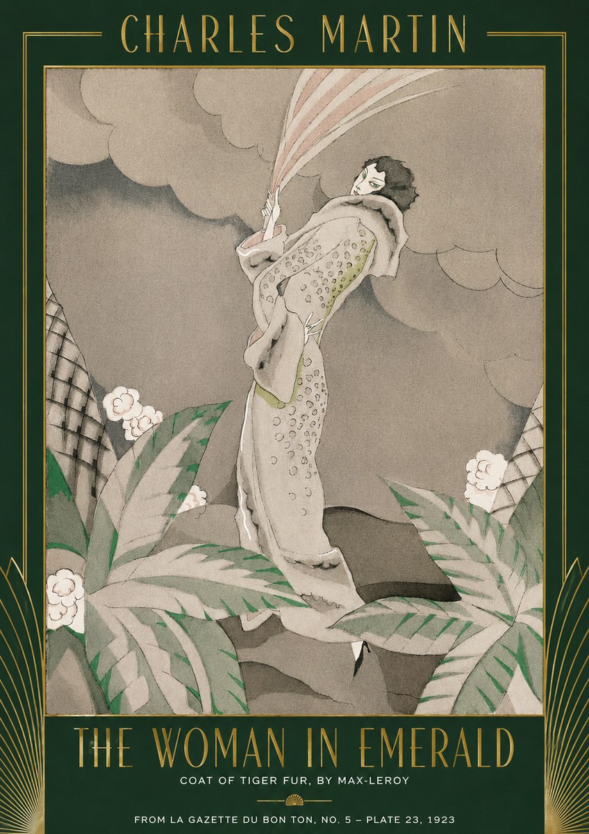 Charles Martin The Woman in Emerald No2 - Plakat