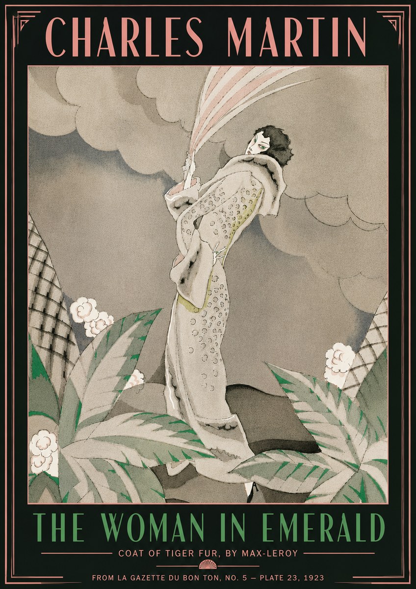 Charles Martin The Woman in Emerald No6 - Plakat