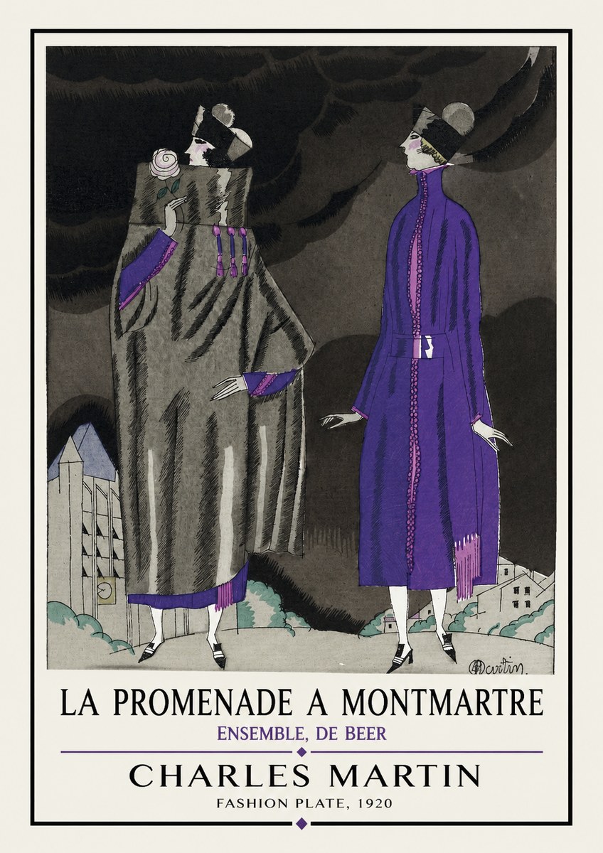 Charles Martin La Promenade a Montmartre No1 - Plakat