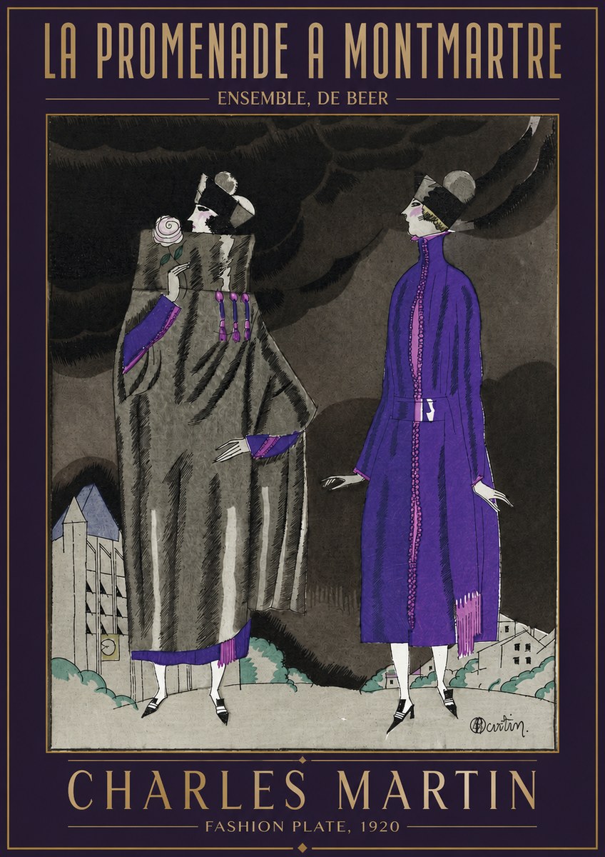 Charles Martin La Promenade a Montmartre No2 - Plakat