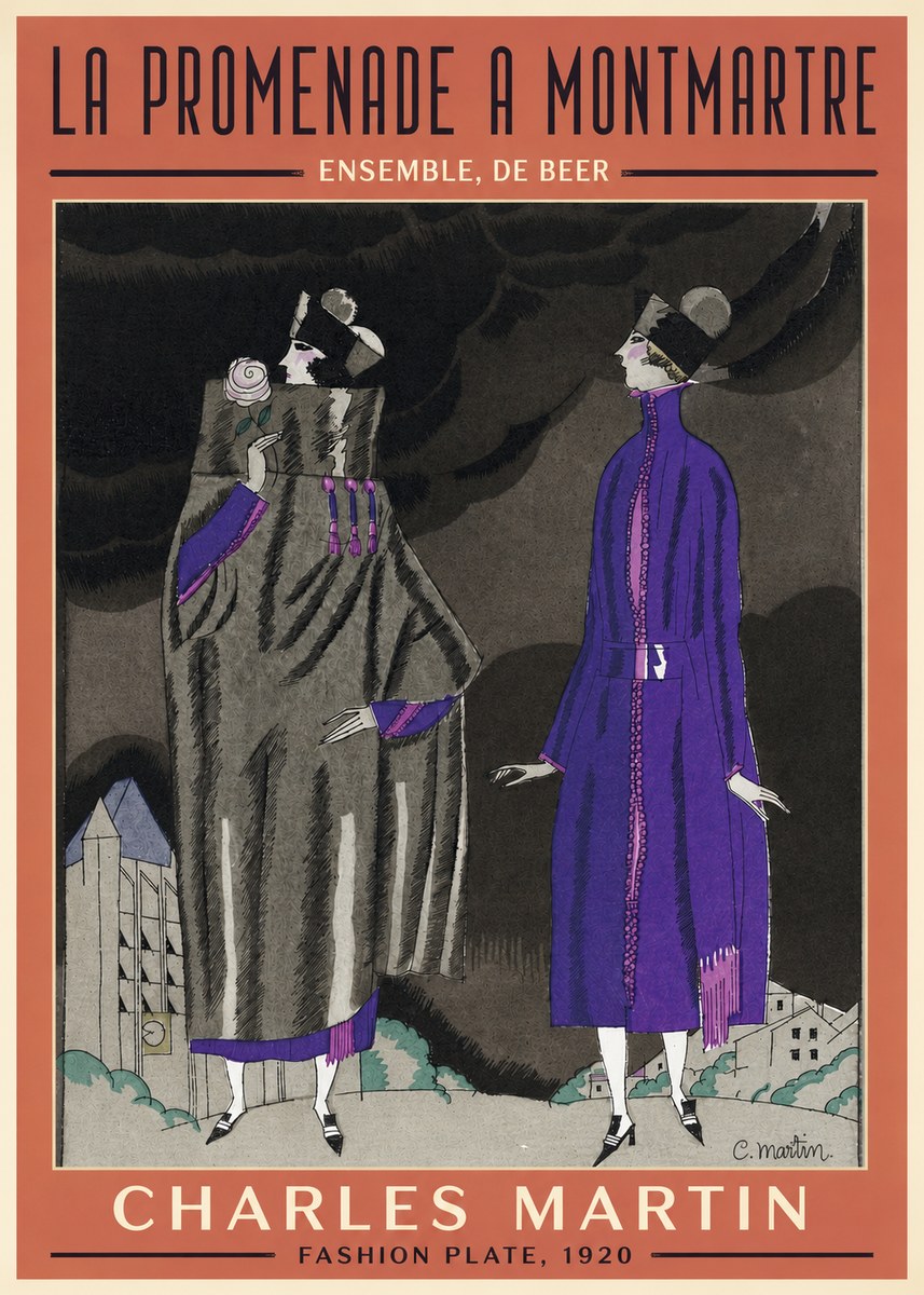 Charles Martin La Promenade a Montmartre No4 - Plakat