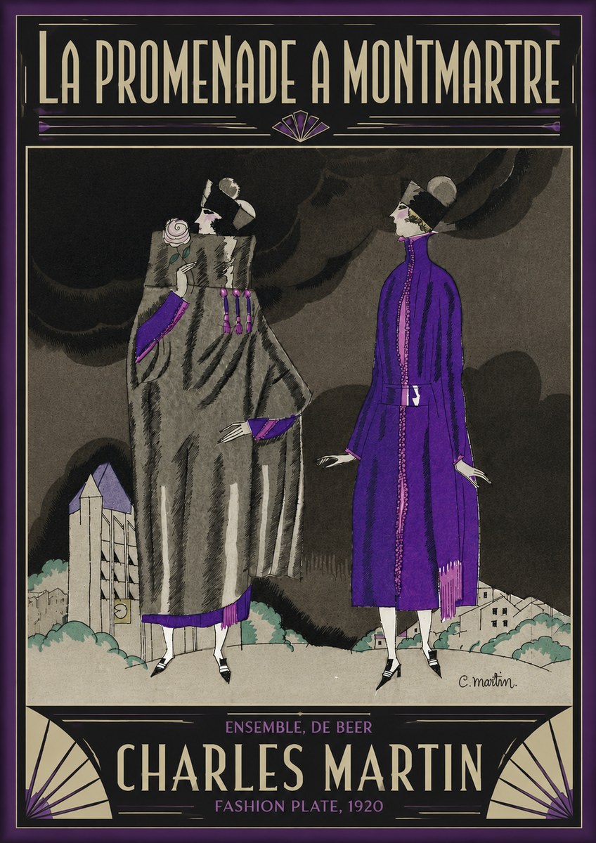 Charles Martin La Promenade a Montmartre No5 - Plakat