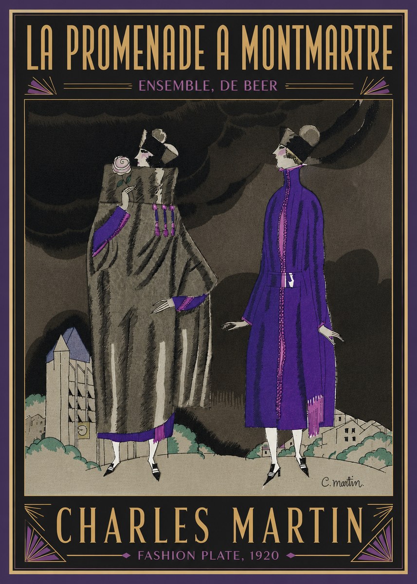 Charles Martin La Promenade a Montmartre No6 - Plakat