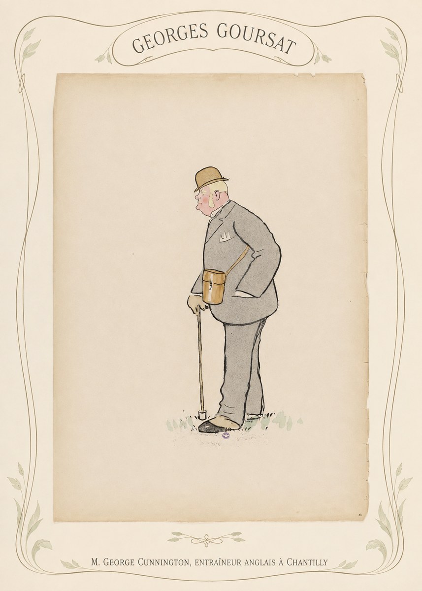 Georges Goursat M. George Cunnington, Entraîneur Anglais À Chantilly No4 - Plakat