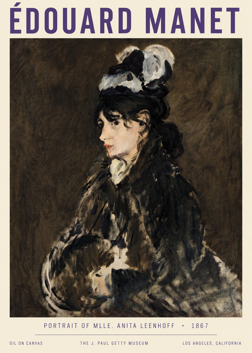 Édouard Manet Portrait of Mlle. Anita Leenhoff No4 - Plakat