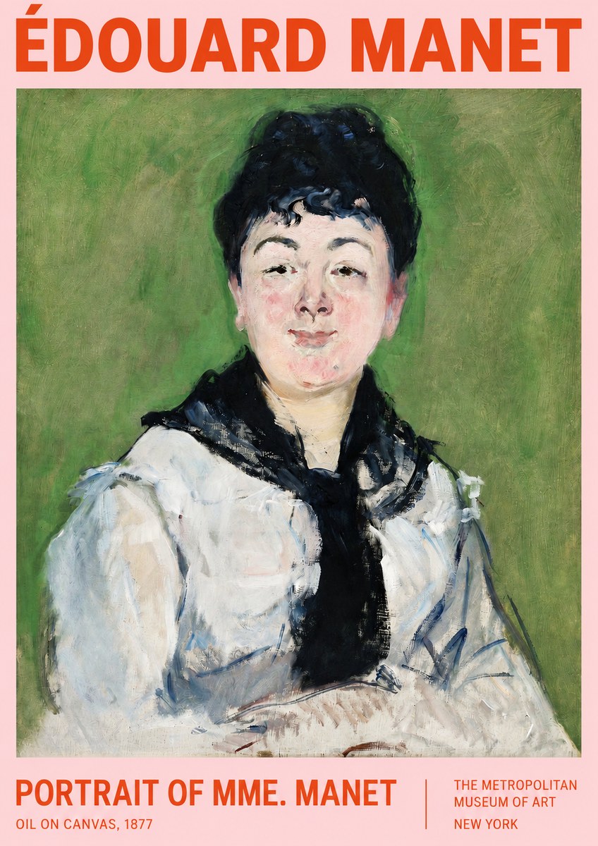 Édouard Manet Portrait of Mme. Manet No2 - Plakat