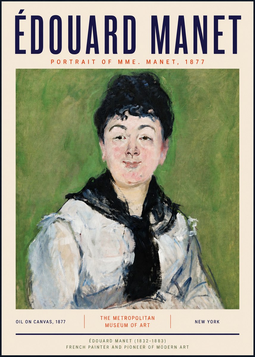 Édouard Manet Portrait of Mme. Manet No4 - Plakat