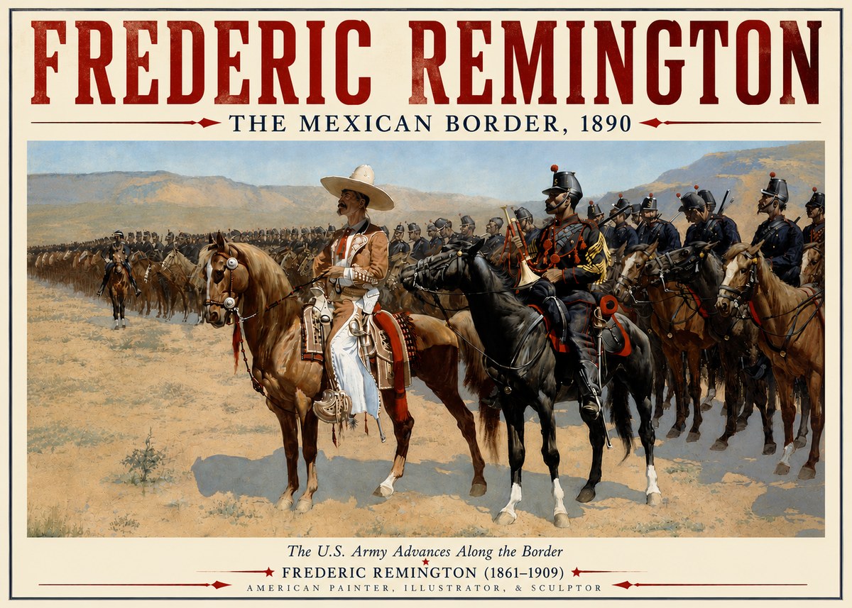 Frederic Remington The U.s. Army Advances Along the Border No4 - Plakat