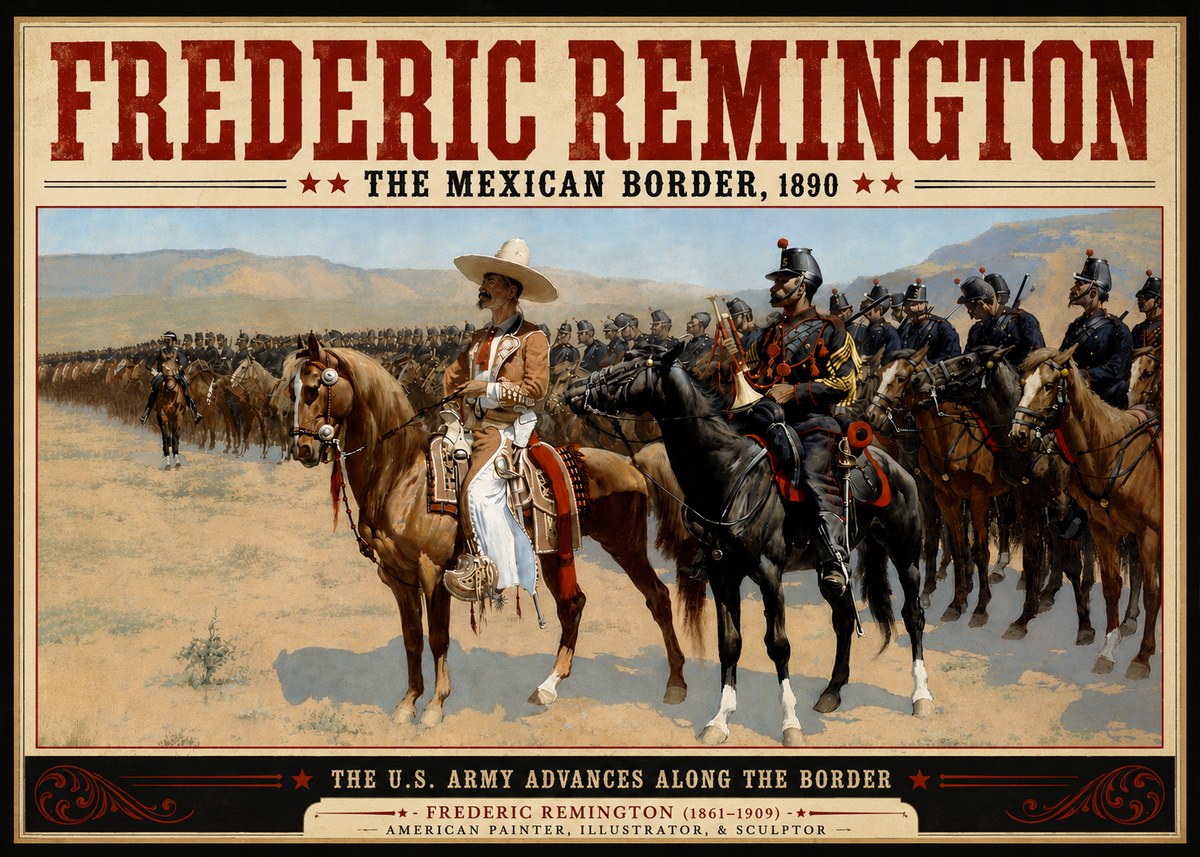 Frederic Remington The U.s. Army Advances Along the Border No5 - Plakat
