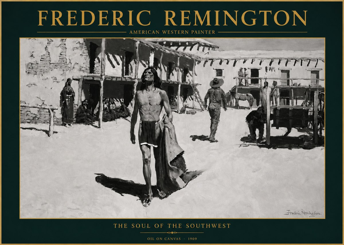 Frederic Remington The Soul of the Southwest No3 - Plakat