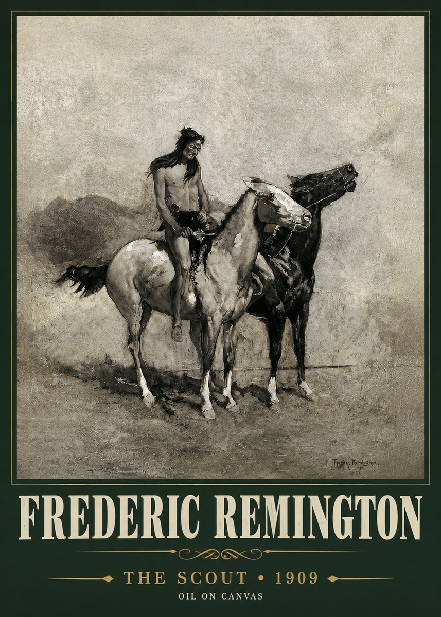 Frederic Remington The Scout II No4 - Plakat