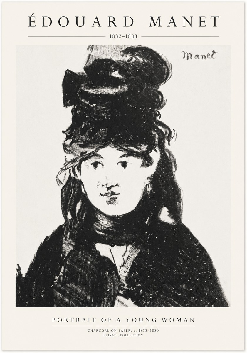 Édouard Manet Portrait of a Young Woman II No1 - Plakat