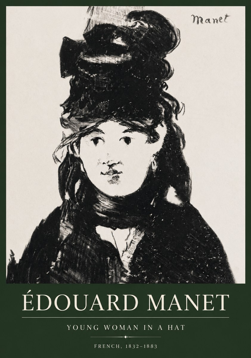 Édouard Manet Portrait of a Young Woman II No5 - Plakat