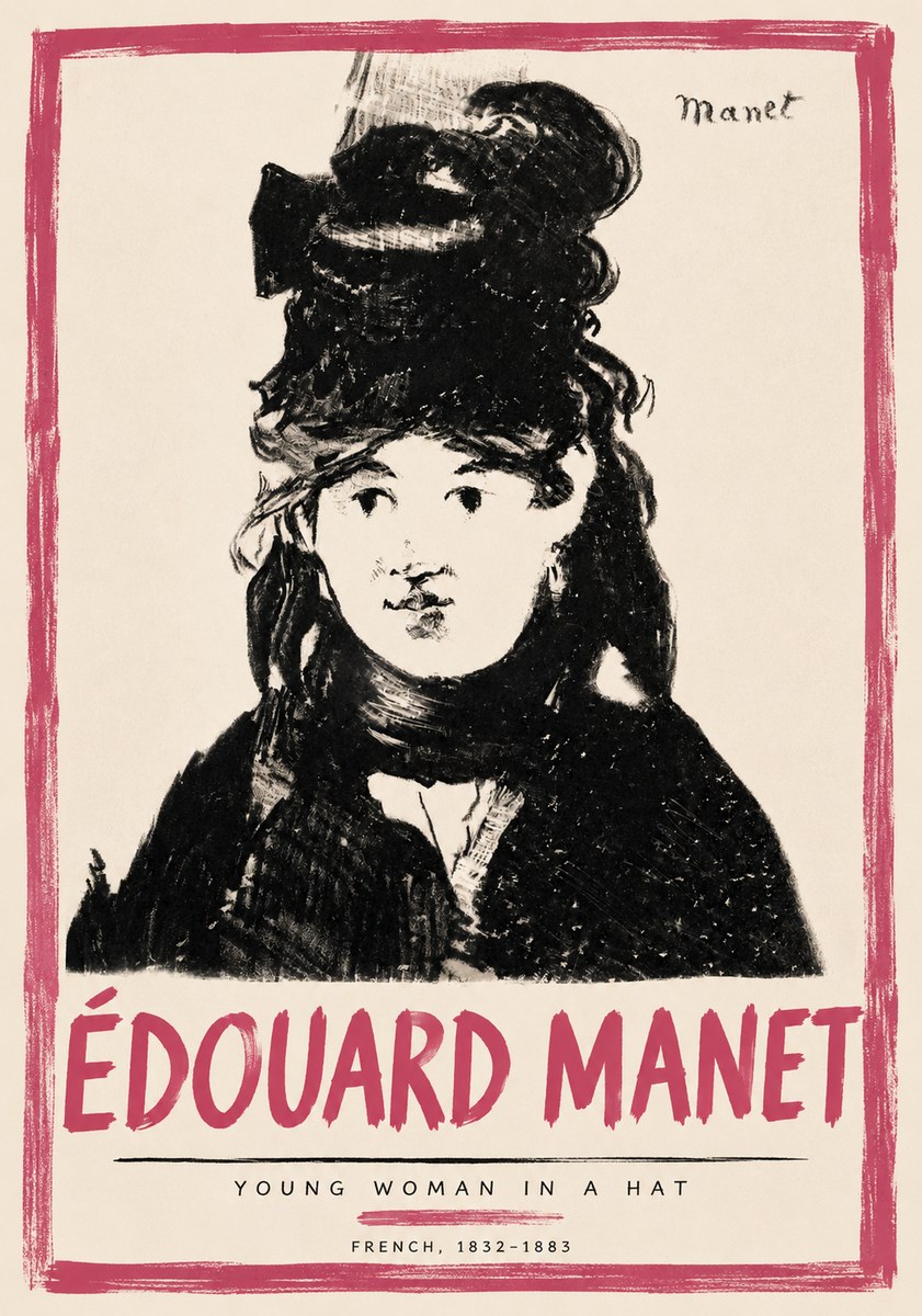 Édouard Manet Portrait of a Young Woman II No6 - Plakat