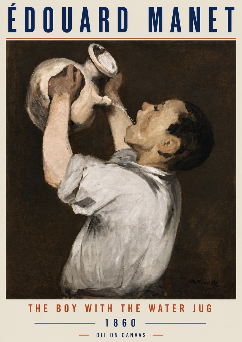 Édouard Manet The Boy with the Water Jug No4 - Plakat