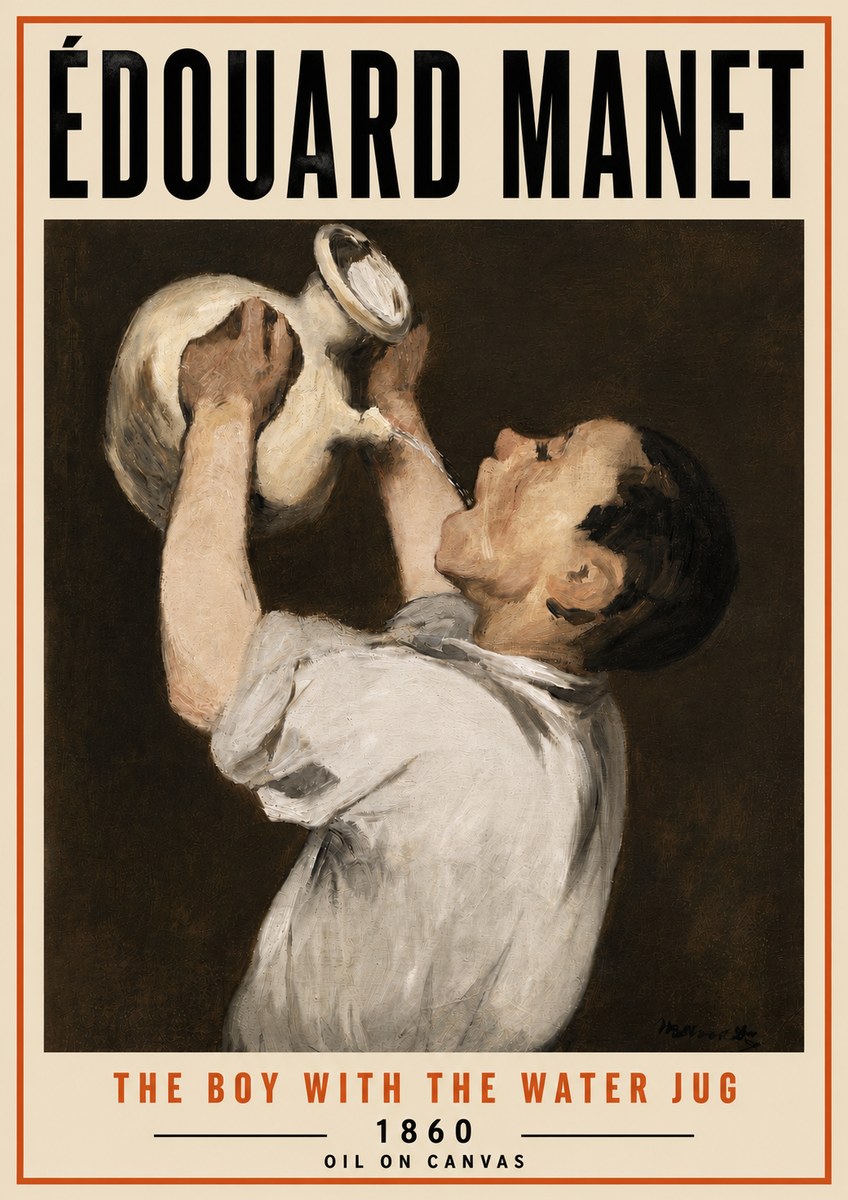 Édouard Manet The Boy with the Water Jug No5 - Plakat