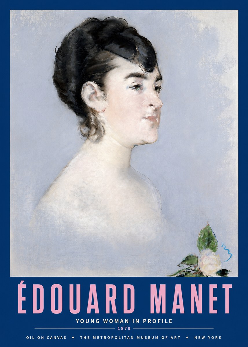 Édouard Manet Young Woman in Profile No4 - Plakat