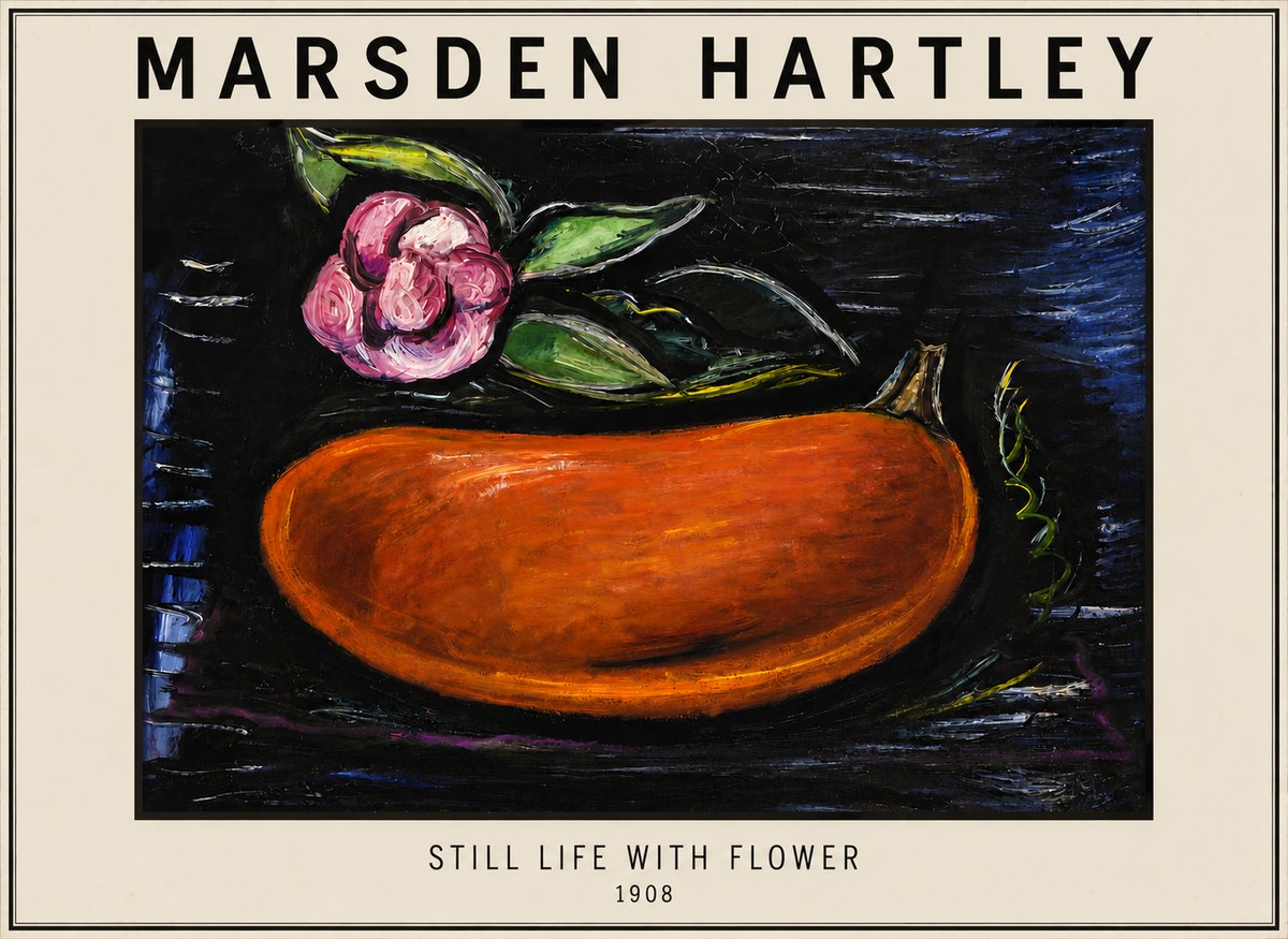 Marsden Hartley Still Life with Flower No3 - Plakat