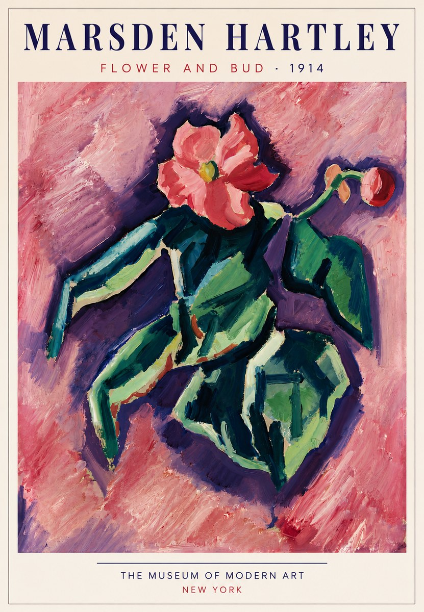 Marsden Hartley Flower and Bud No5 - Plakat