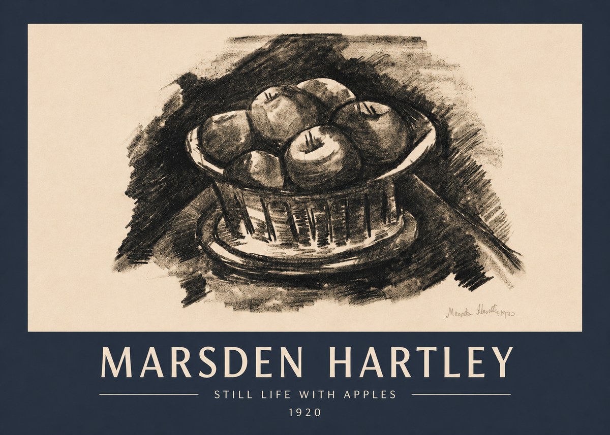 Marsden Hartley Still Life with Apples No4 - Plakat