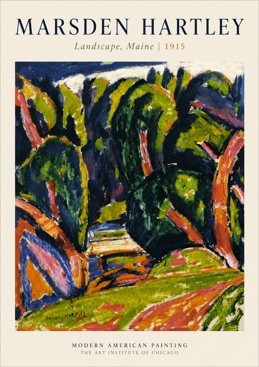 Marsden Hartley Landscape, Maine No1 - Plakat