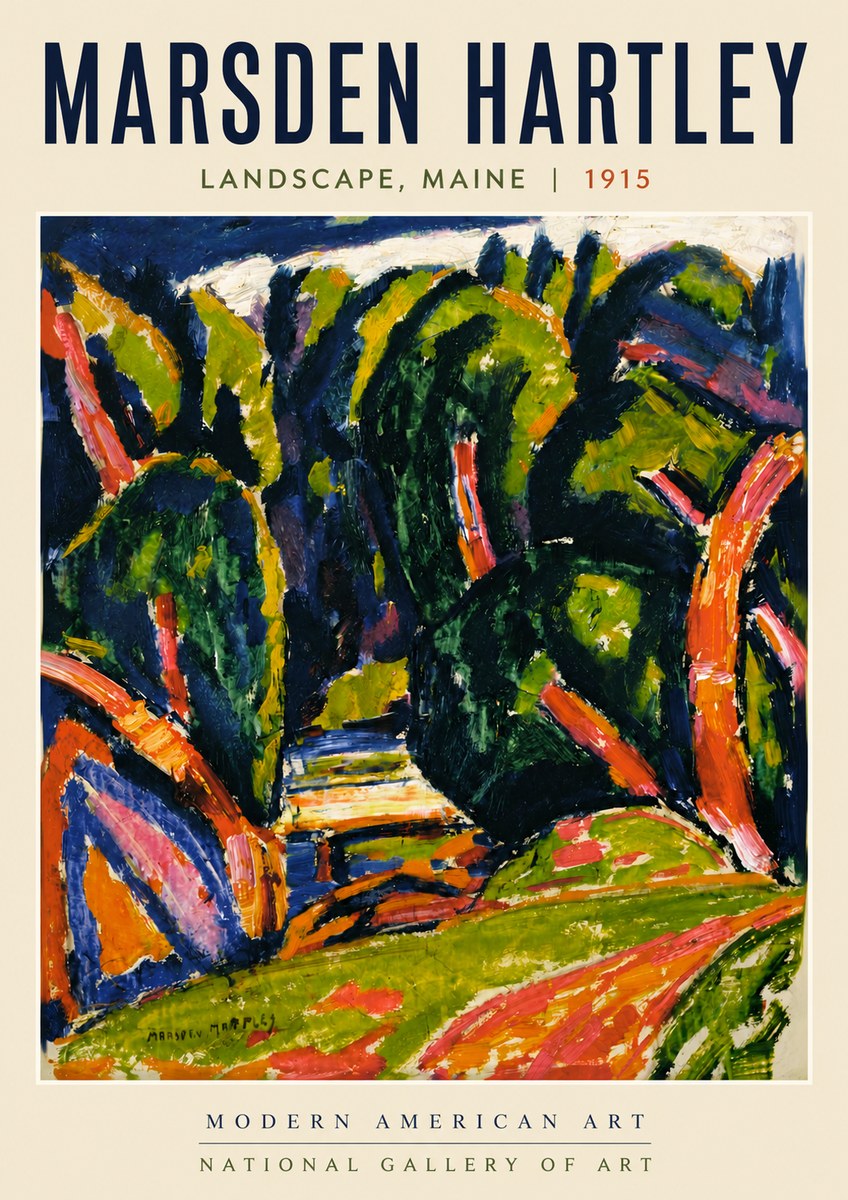 Marsden Hartley Landscape, Maine No4 - Plakat