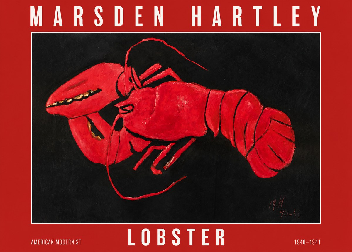 Marsden Hartley Lobster No2 - Plakat