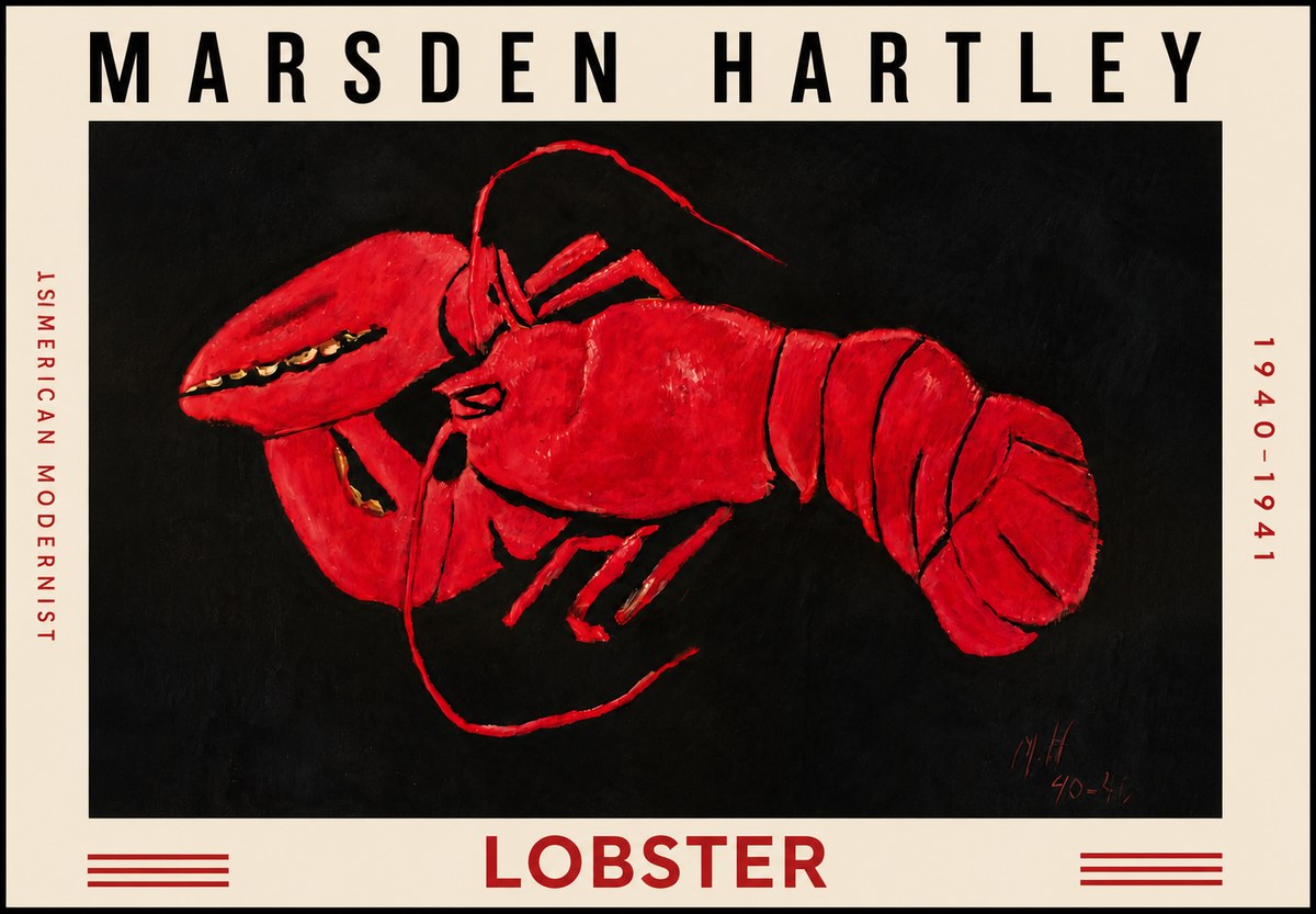 Marsden Hartley Lobster No4 - Plakat