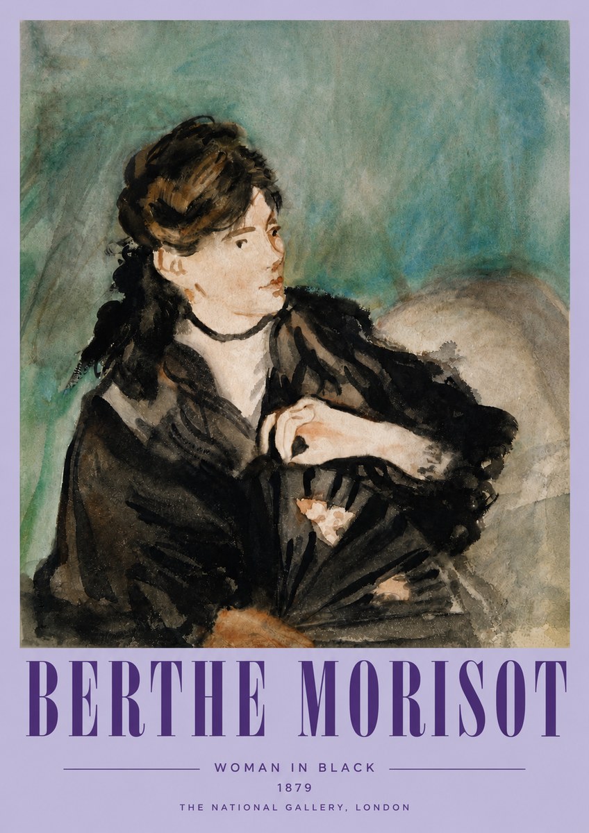 Berthe Morisot Woman in Black No4 - Plakat