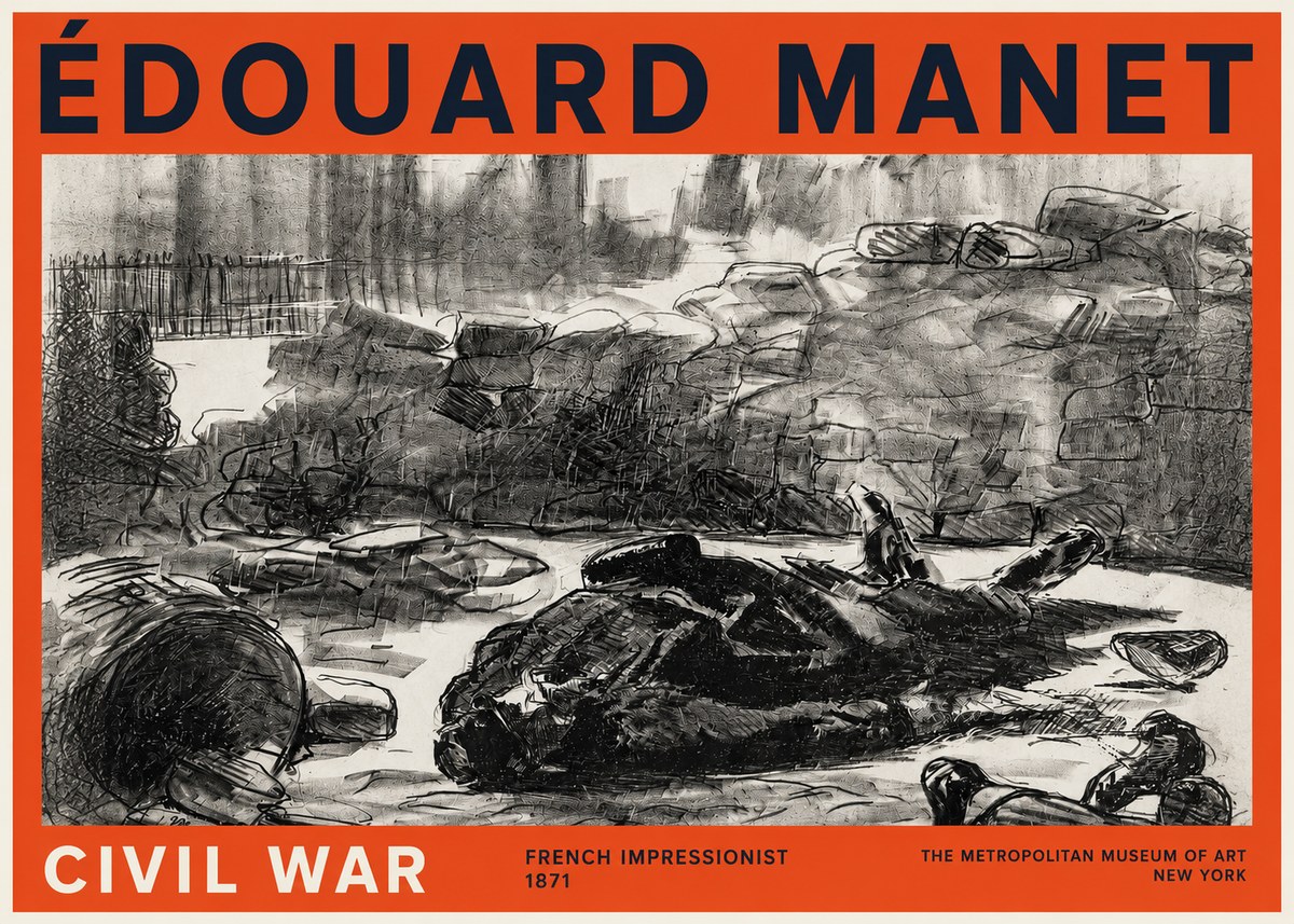 Édouard Manet Civil War No2 - Plakat