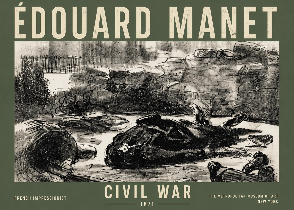 Édouard Manet Civil War No5 - Plakat