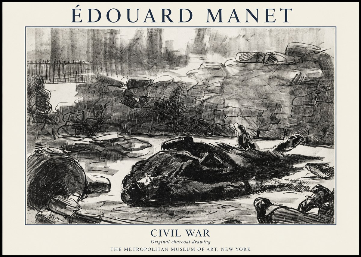 Édouard Manet Civil War No6 - Plakat