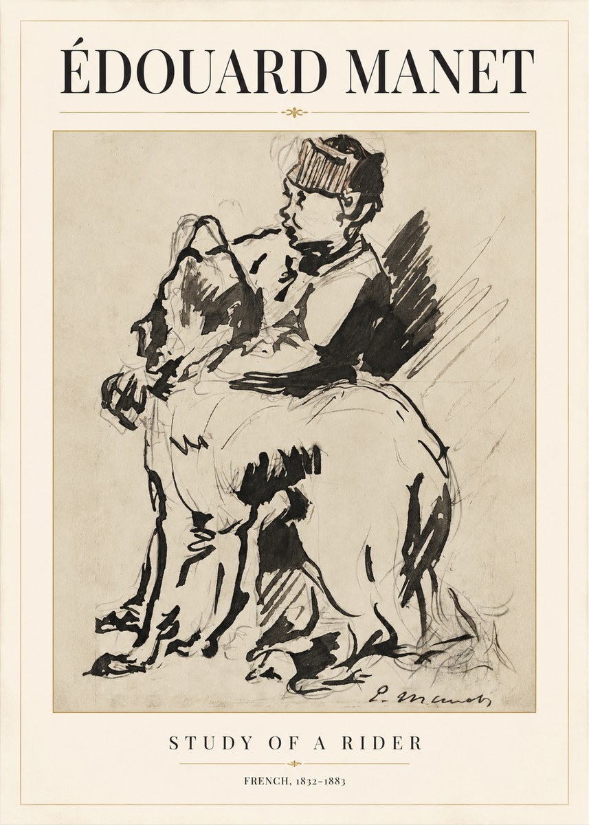 Édouard Manet Study of a Rider No1 - Plakat