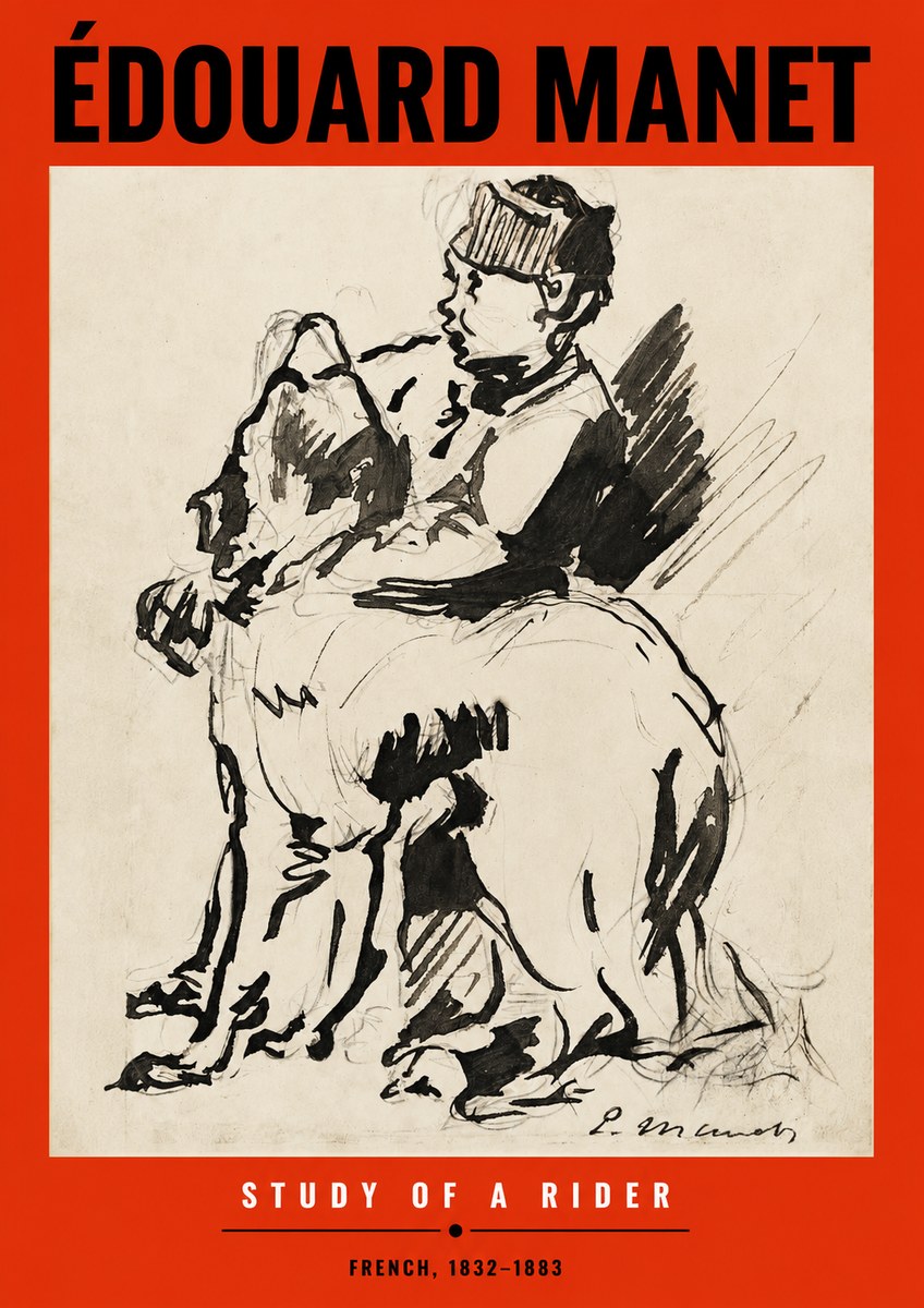 Édouard Manet Study of a Rider No2 - Plakat