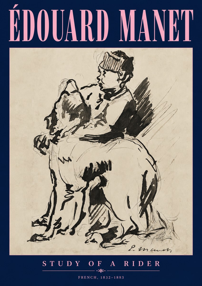 Édouard Manet Study of a Rider No3 - Plakat