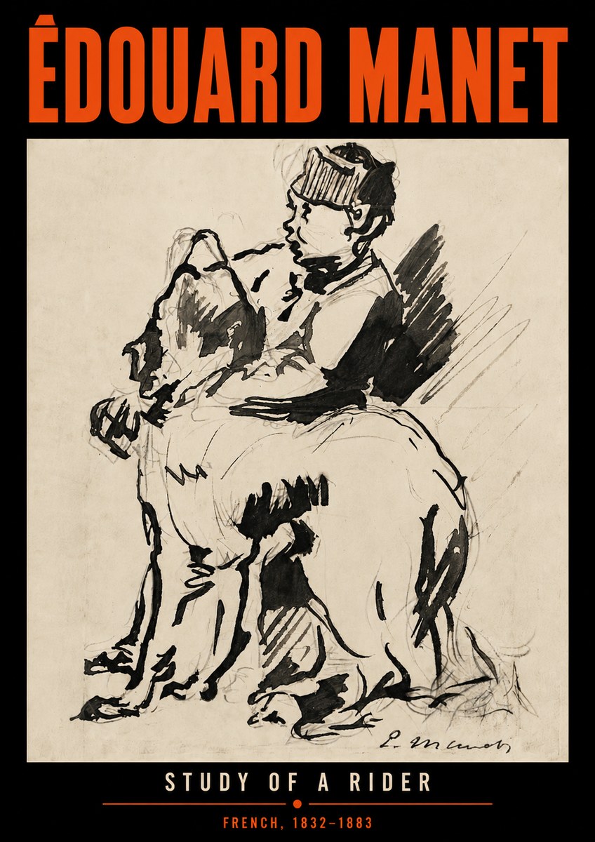 Édouard Manet Study of a Rider No6 - Plakat