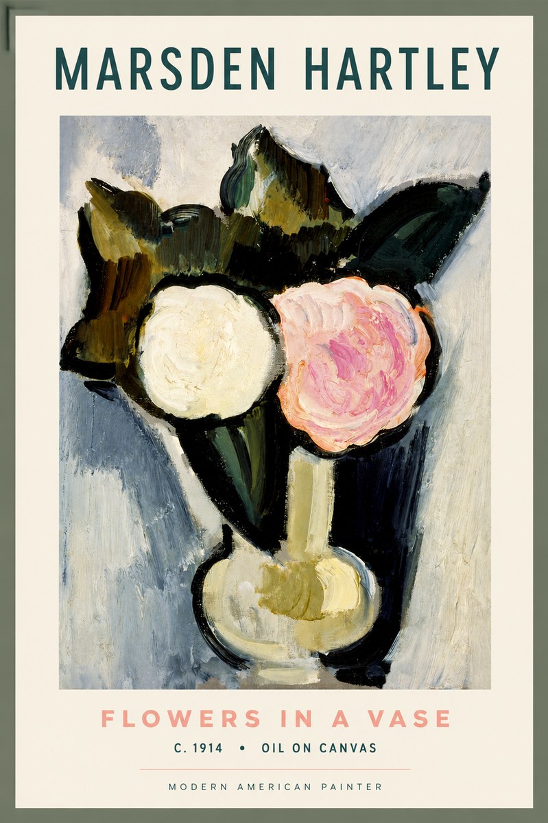 Marsden Hartley Flowers in a Vase No2 - Plakat