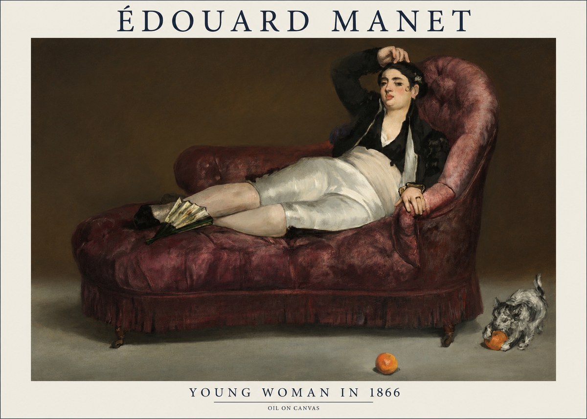 Édouard Manet Young Woman in 1866 No1 - Plakat