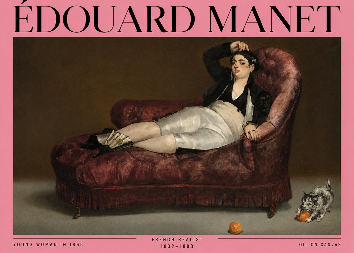 Édouard Manet Young Woman in 1866 No3 - Plakat