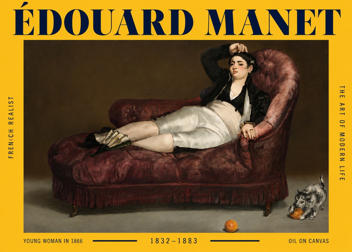 Édouard Manet Young Woman in 1866 No5 - Plakat