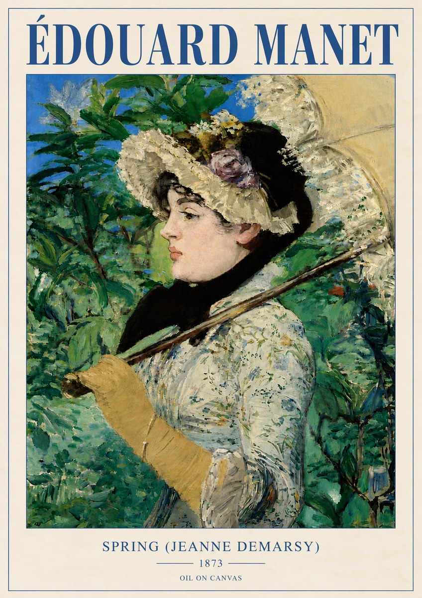 Édouard Manet Spring (Jeanne Demarsy) No4 - Plakat