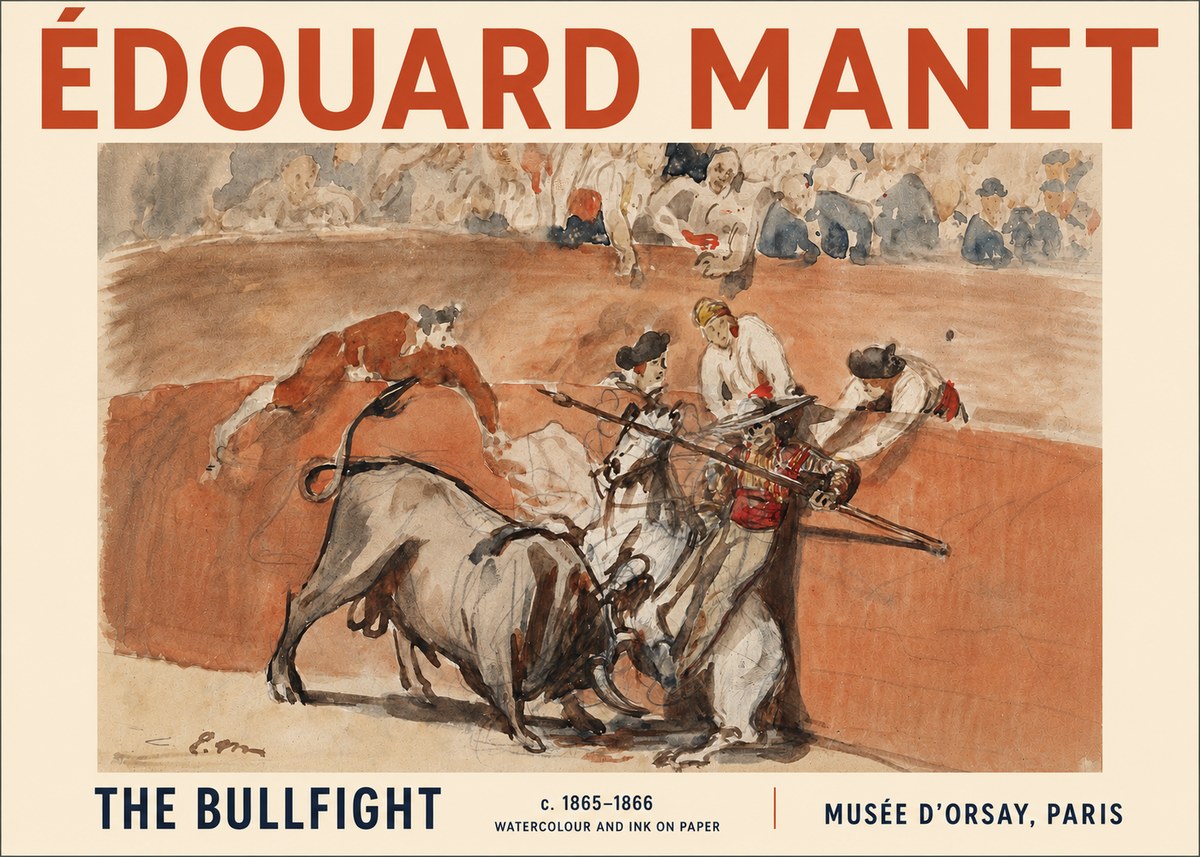 Édouard Manet The Bullfight I No4 - Plakat