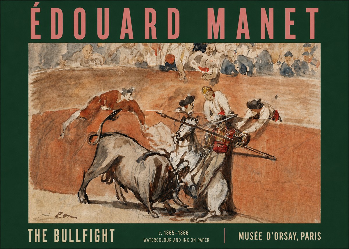 Édouard Manet The Bullfight I No5 - Plakat