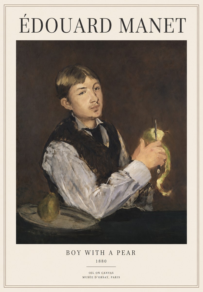 Édouard Manet Boy with a Pear No1 - Plakat