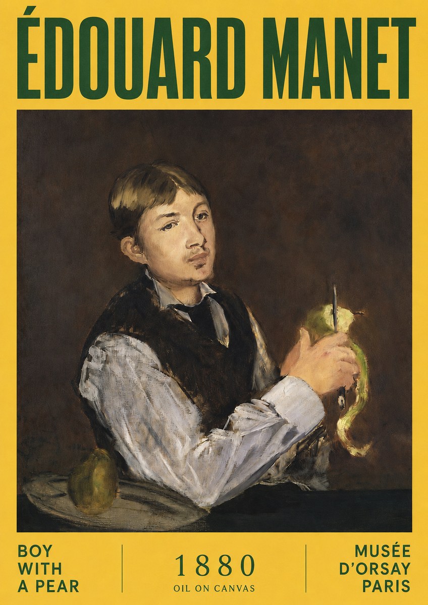 Édouard Manet Boy with a Pear No2 - Plakat