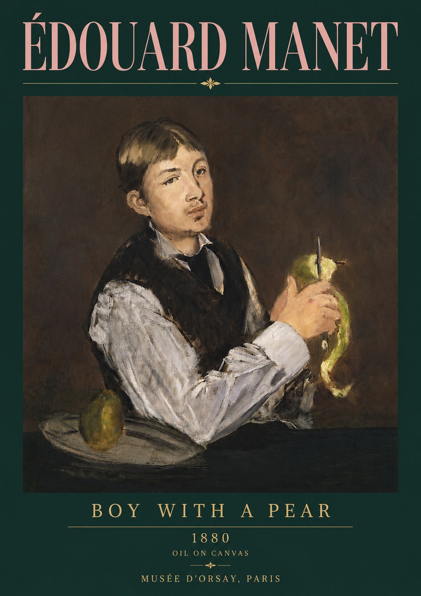 Édouard Manet Boy with a Pear No4 - Plakat
