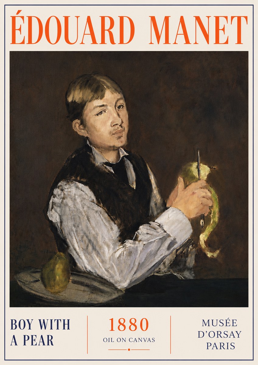 Édouard Manet Boy with a Pear No6 - Plakat